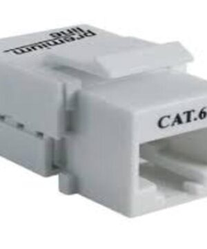 Premium-Line 106111010 Category 6 90° Unshielded Keystone Jack, Dual Type IDC, White