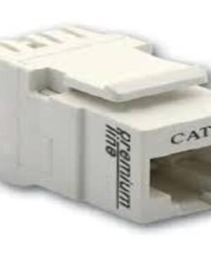 Premium Line 106121010 Category 6 180° Unshielded Keystone Jack, Dual Type IDC, White