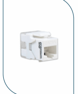 Premium Line 109121010 Category 6A 180° Unshielded Keystone Jack, Dual Type IDC, White