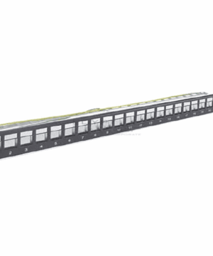 Premium Line 170242402 High Density Shielded 24Port Unloaded Patch Panel for 180° Shielded Die-casting Keystone Jack, 1U, with Cable Management