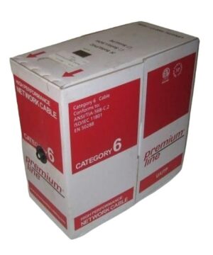 Premium-Line Category 6 U/UTP Installation cable 23awg , 305 m Box, PVC, Grey - 206141115