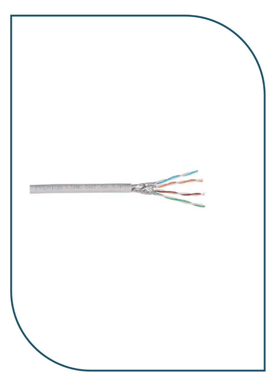 Premium Line 209442225 Category 6A S/FTP Installation Cable, 500m Reel, LSOH, Grey