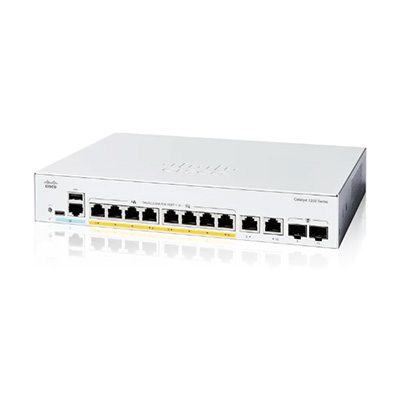 Cisco Catalyst 1200-8P-E-2G Smart Switch, 8-Port Ge, Poe, Ext Ps, 2X1G Combo (C1200-8P-E-2G) 1 Cisco-Catalyst-1200-8P-E-2G