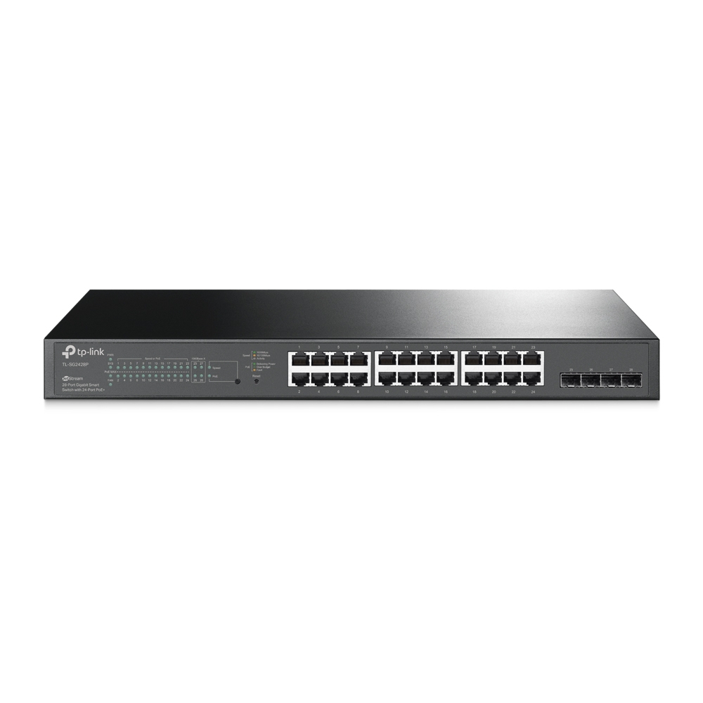 TL-SG2428P JetStream 28-Port Gigabit Smart Switch with 24-Port PoE+ 1 TL-SG2428P JetStream 28-Port Gigabit Smart Switch with 24-Port PoE+