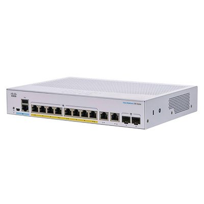 Cisco Business Cbs250-8Fp-E-2G Smart Switch | 8 Port Ge | Full Poe | Ext Ps | 2X1G Combo 1 Cisco Business CBS250-8FP-E-2G Smart Switch 8 Port GE Full PoE Ext PS 2x1G Combo