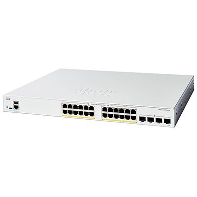 Cisco Catalyst 1200-24P-4G Smart Switch, 24-Port Ge, Full Poe, 4X1G Sfp, (C1200-24P-4G) 1 Cisco Catalyst 1200-24P-4G Smart Switch, 24-port GE, Full PoE, 4x1G SFP, (C1200-24P-4G)