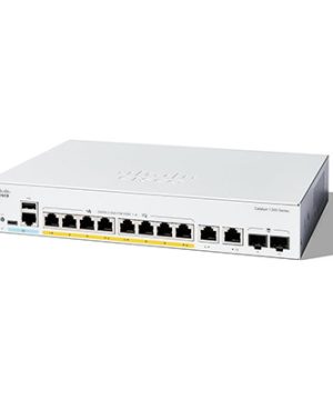 Cisco Catalyst 1300-8P-E-2G Managed Switch, 8-port GE, PoE, Ext PS, 2x1G Combo (C1300-8P-E-2G)