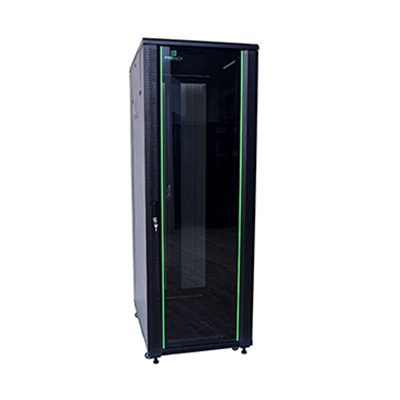 Pr-Fg6627 Prorack 27U 600*600Standing Network Rack With Glass Door, 2 Fans, 1 Shelf And 1 Pdu 8 Outlet 1 PR-FG6627 ProRack 27U 600 600Standing network rack with